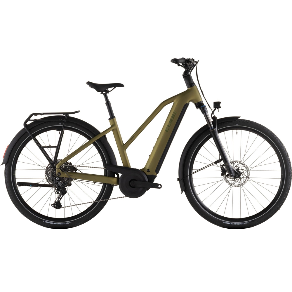 Touring Hybrid Trapeze Pro 800 Electric Hybrid Bike - Golden Lime/Black (2026)