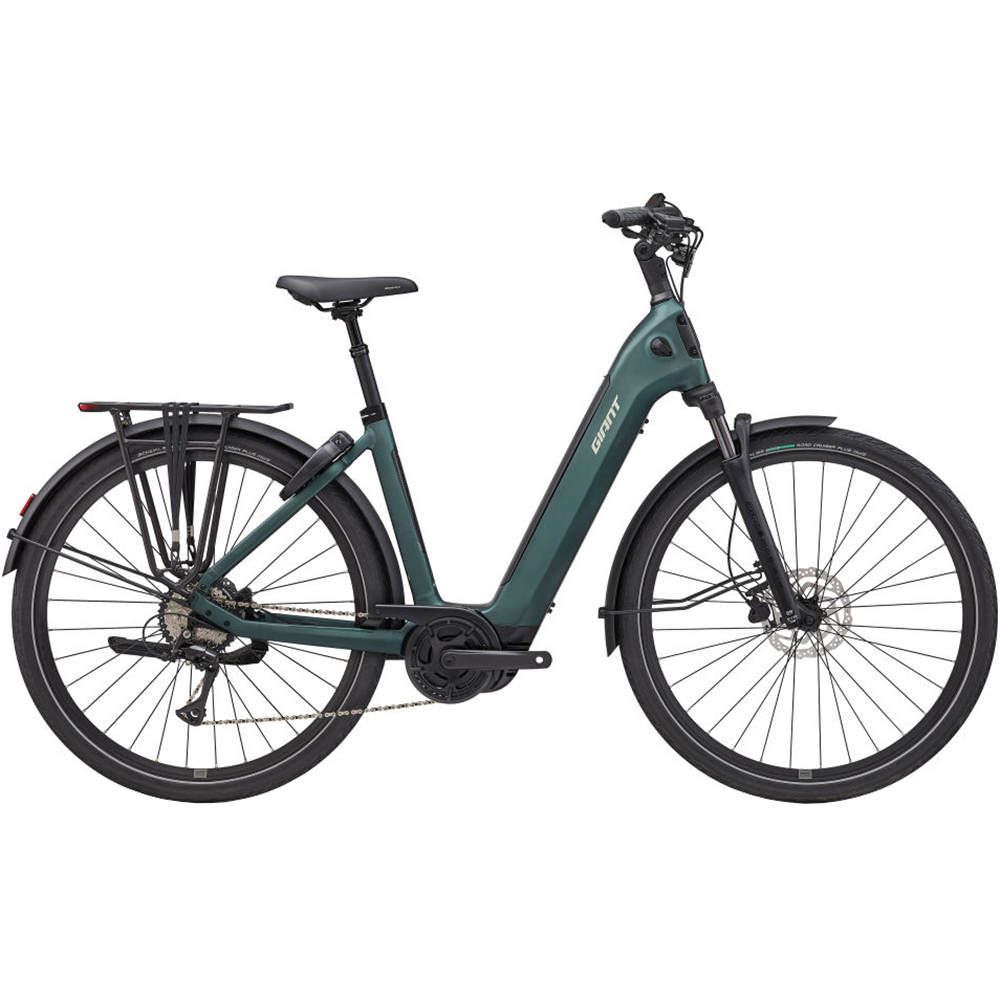 NewTour E+ 3 Low Step-Thru Electric Hybrid Bike - Kelp Forest (2027)