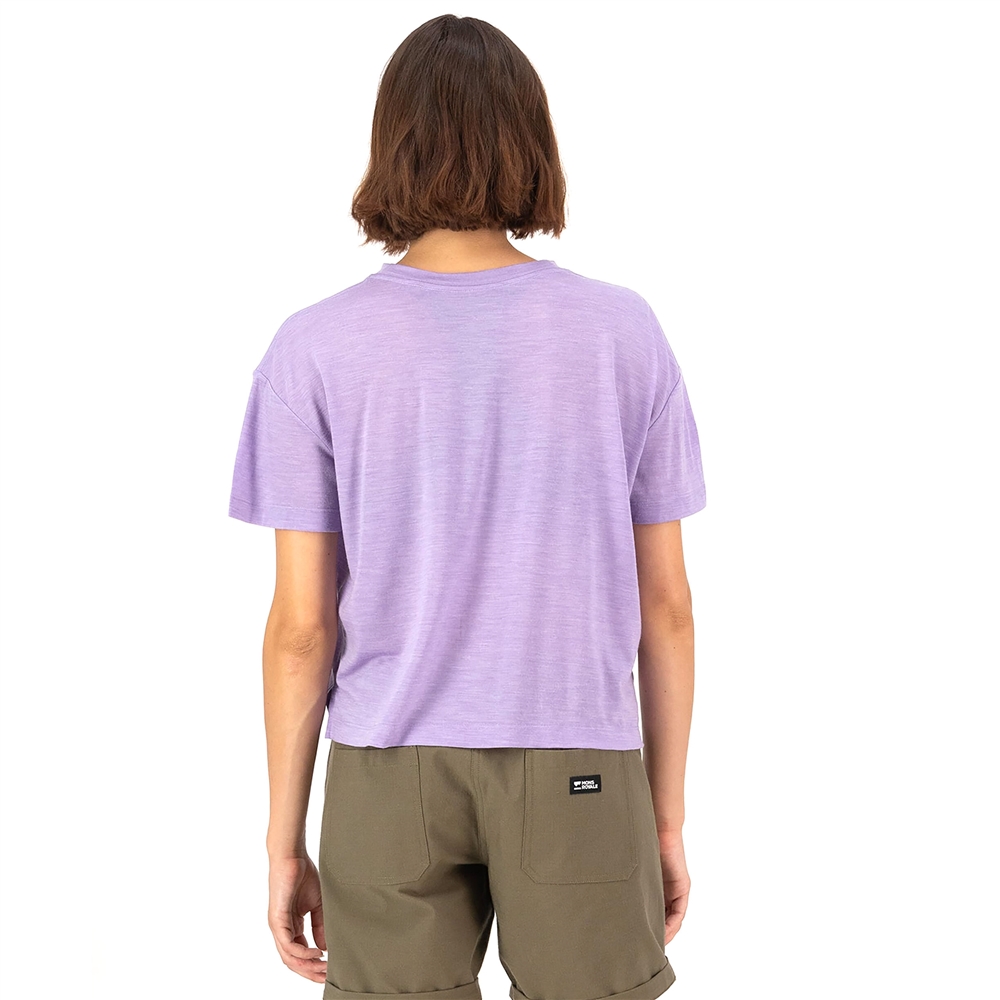 Ladies Zephyr Merino Tencel Boxy T-Shirt - Lupin (2025)