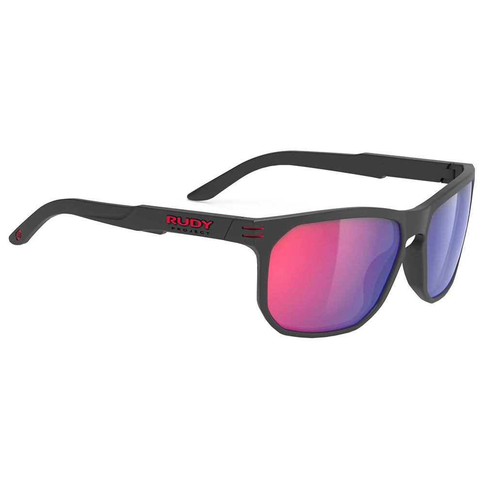 Soundrise Polar 3FX Sunglasses - Black Matte/Multilaser Red