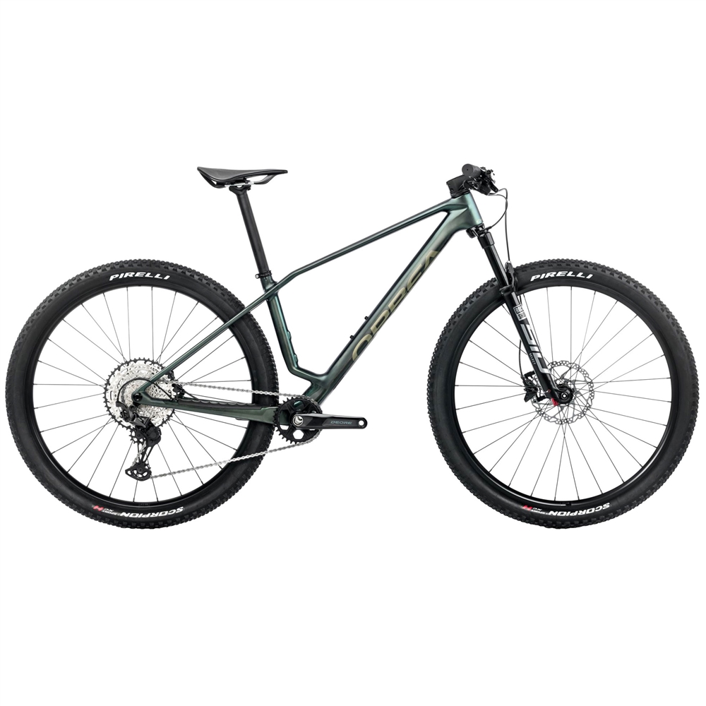 Alma M30 Hardtail Mountain Bike - Seaweed Carbon View (2025)