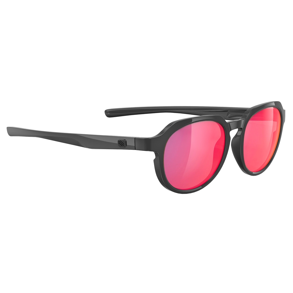 Glamshady Polar 3FX Sunglasses - Black Gloss/Multilaser Red