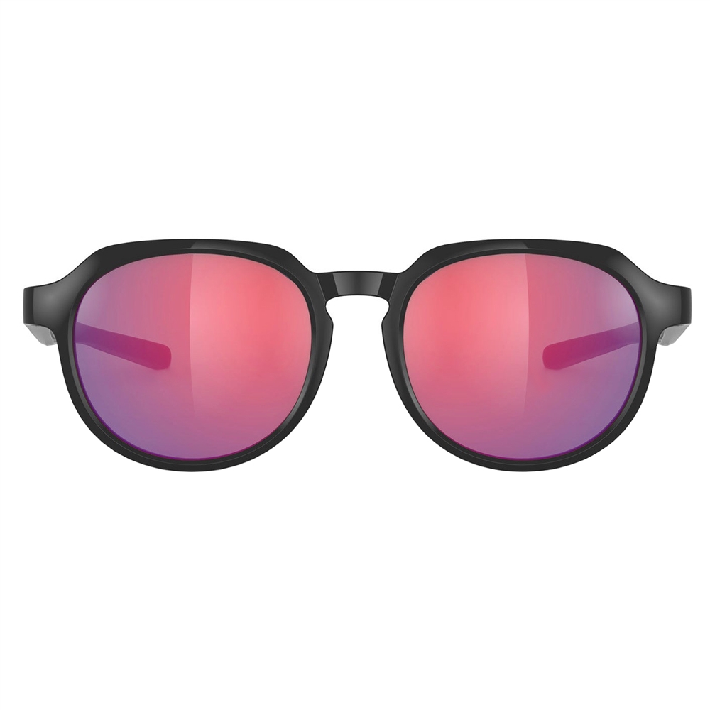 Glamshady Polar 3FX Sunglasses - Black Gloss/Multilaser Red
