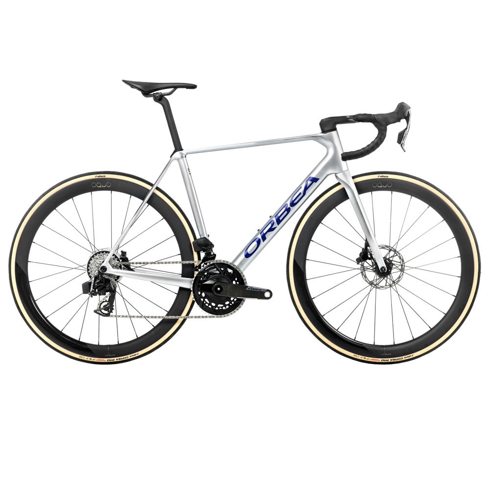 Orca M21eLTD PWR Road Bike - Spark Silver/Titain Grey (2026)