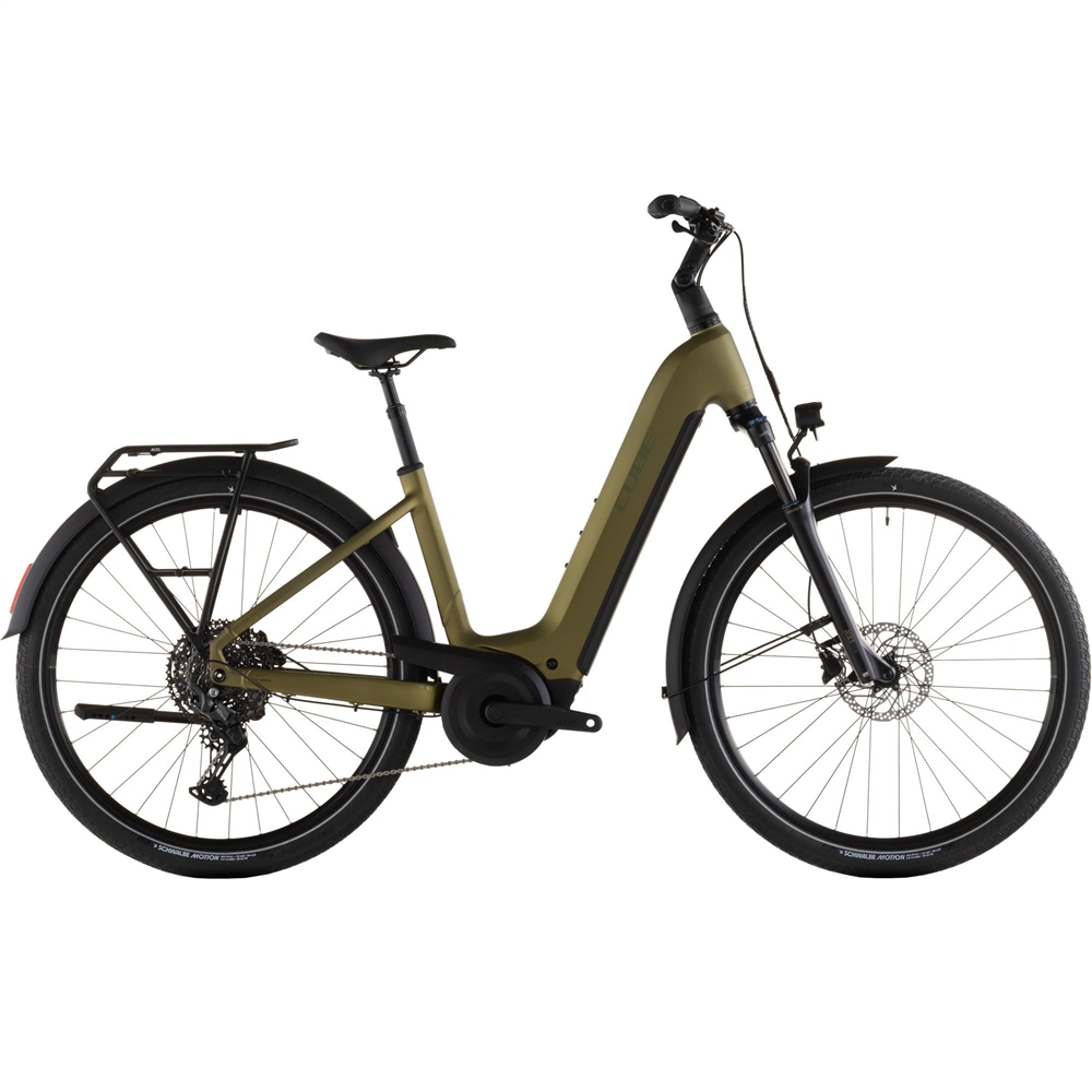 Touring Hybrid Pro 800 Easy Entry Electric Hybrid Bike - Golden Lime/Black (2026)
