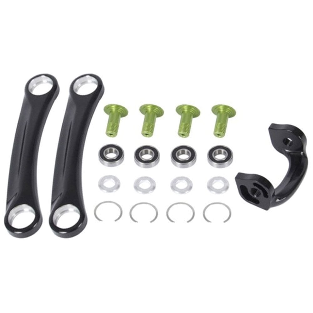 Moto Push Linkage Kit - Black With Green Hardware