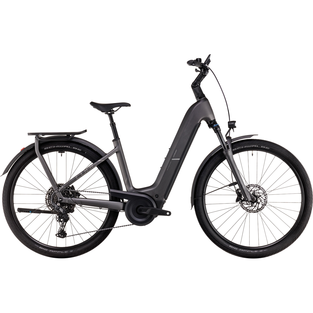 Kathmandu Hybrid Pro 800 Easy-Entry Electric Hybrid Bike - Slap Grey/Chrome (2025)