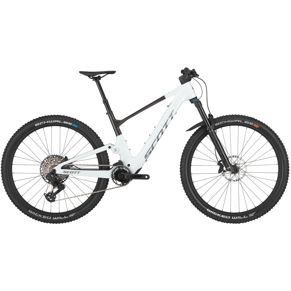 Lumen 905 Electric Full Suspension Mountain Bike - Cumulus White/Carbon Black (2025)
