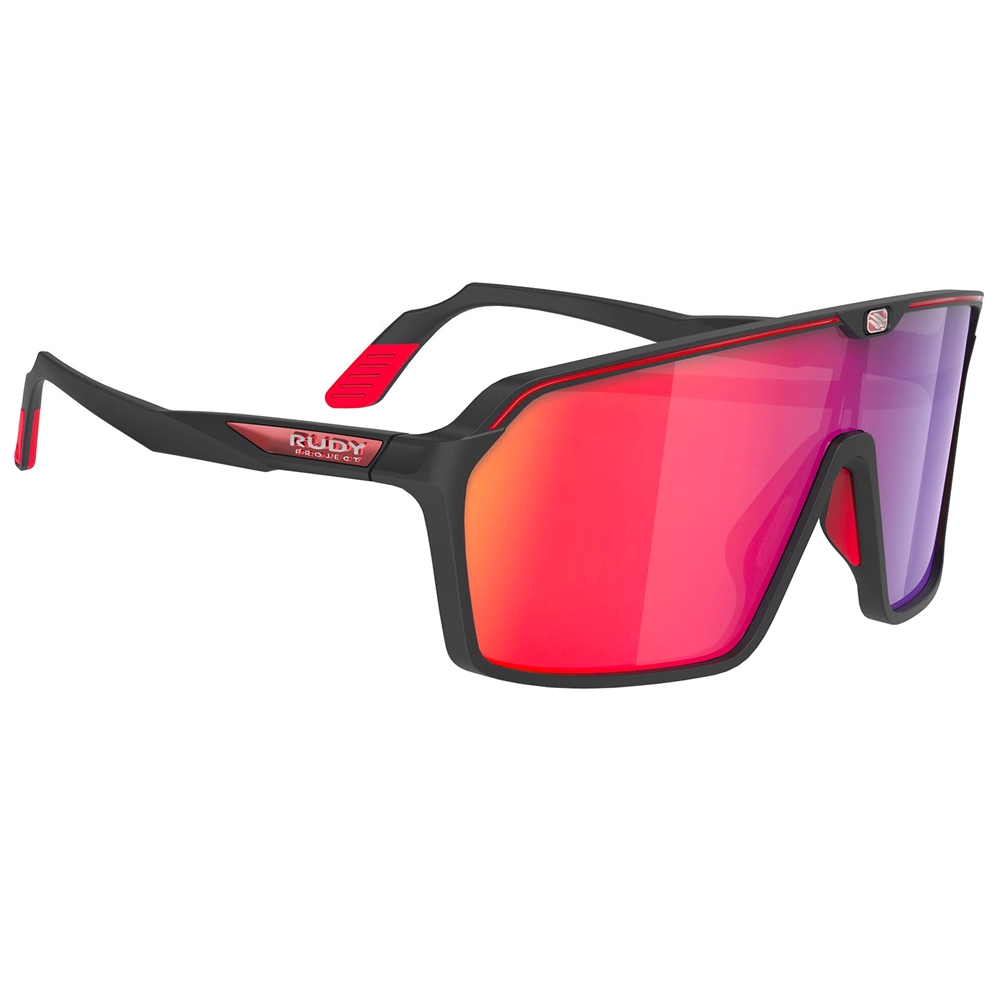 Spinshield RP Optics Sunglasses - Black Matte/Multilaser Red