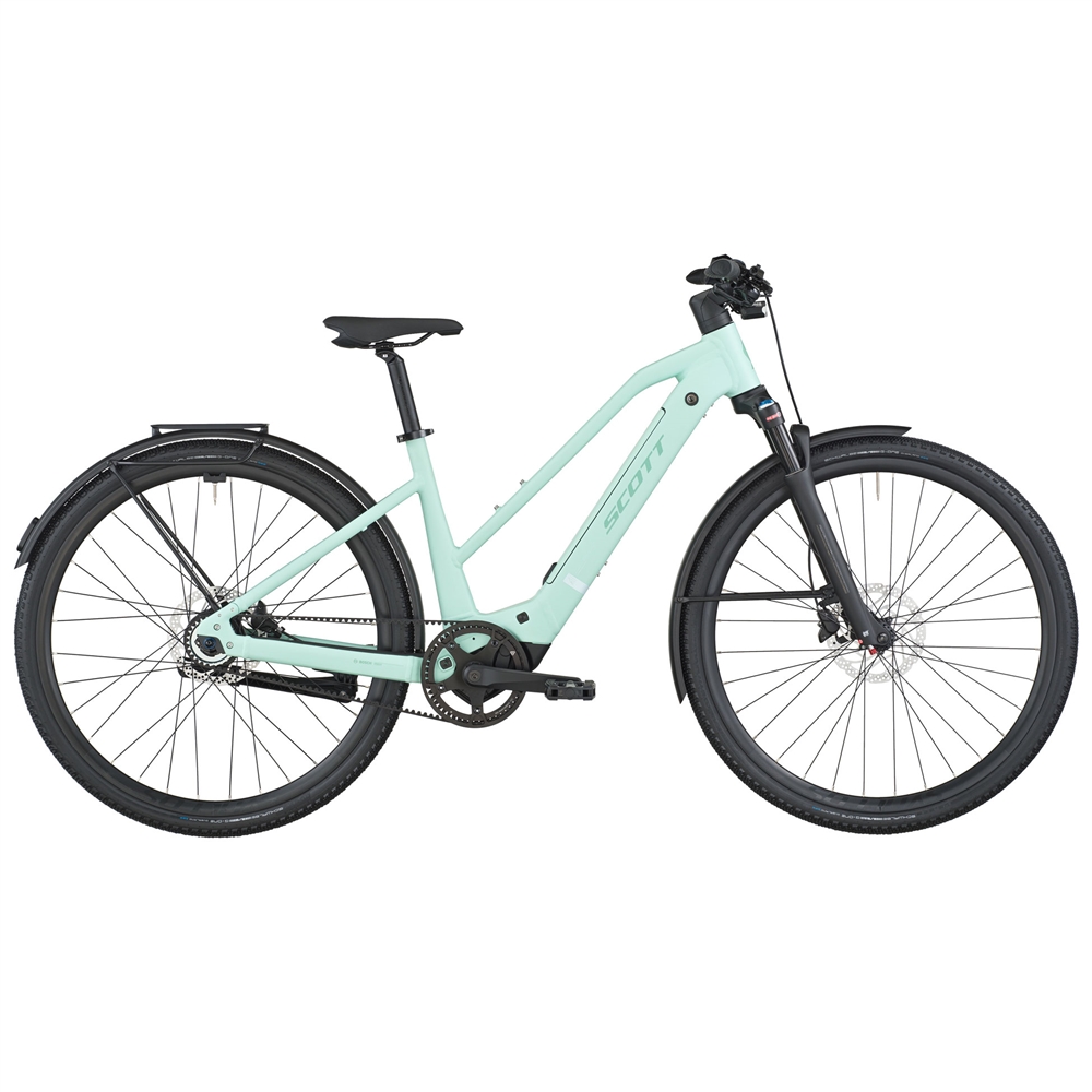 Passage 10 Belt Slope Electric Hybrid Bike - Mint Green (2026)