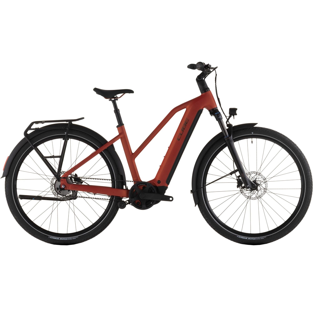Touring Hybrid Trapeze Comfort SLX 800 Electric Hybrid Bike - Chilli/Chrome (2026)