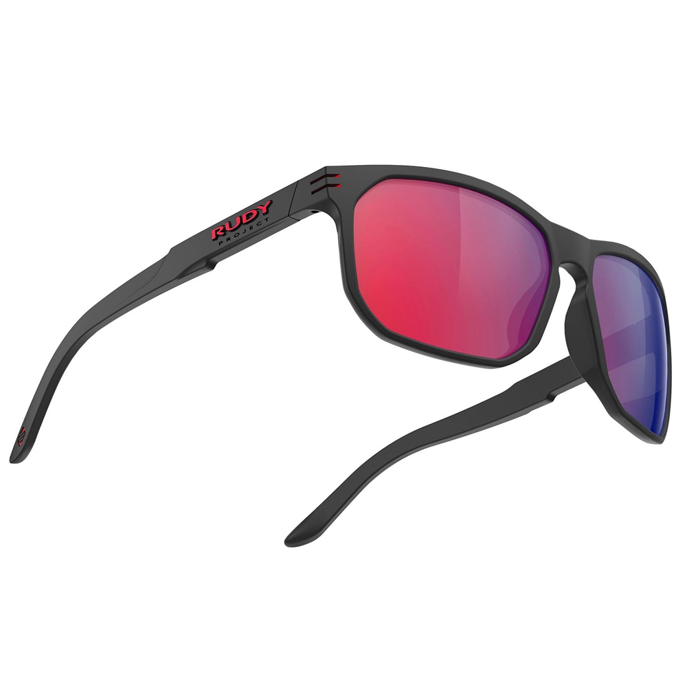 Soundrise Polar 3FX Sunglasses - Black Matte/Multilaser Red