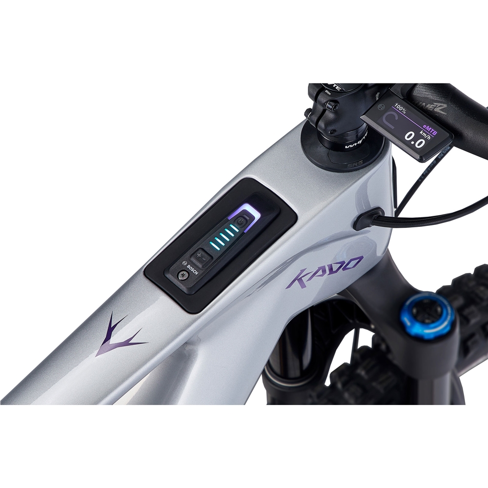 Kado RSX Electric Full Suspension Mountain Bike - Gloss Light Silver (2025)