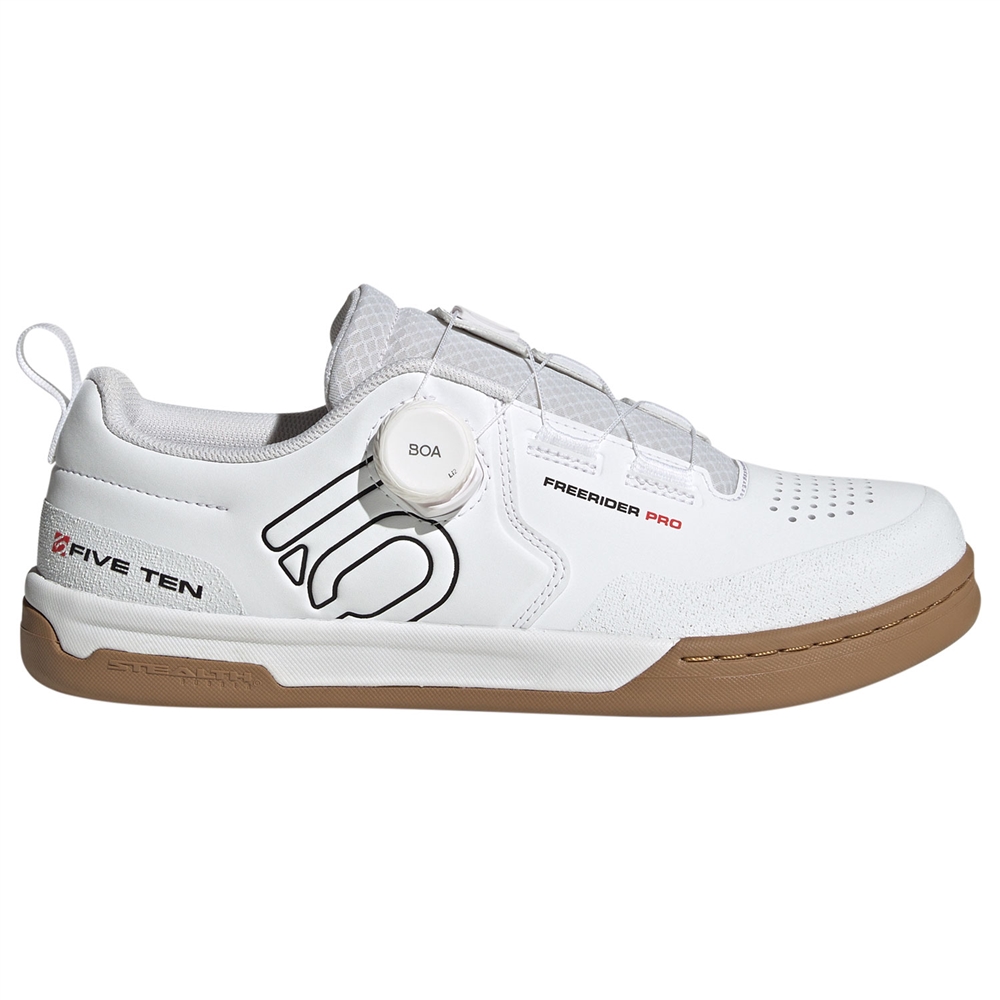 Freerider Pro BOA Flat MTB Shoes - White/Core Black/Red