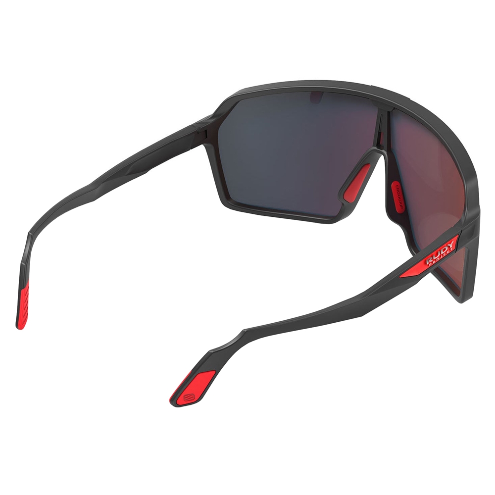 Spinshield RP Optics Sunglasses - Black Matte/Multilaser Red