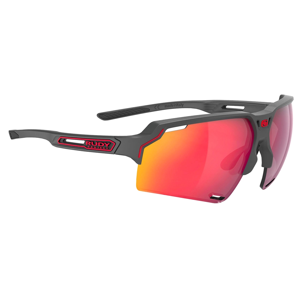 Deltabeat RP Optics Sunglasses - Charcoal Matte/Multilaser Red