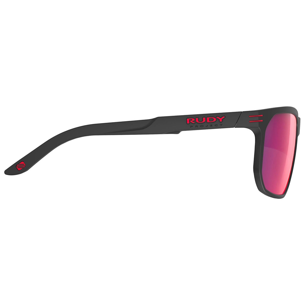 Soundrise Polar 3FX Sunglasses - Black Matte/Multilaser Red