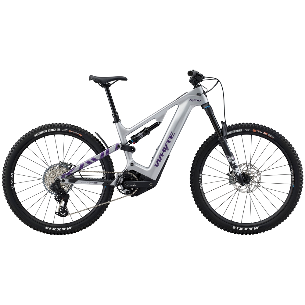 Kado RSX Electric Full Suspension Mountain Bike - Gloss Light Silver (2025)