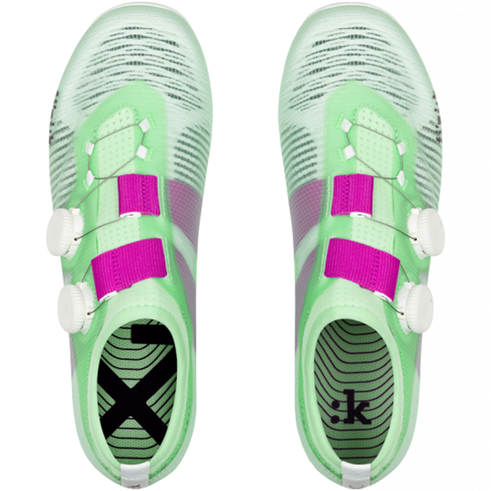 Vento Vega Carbon Road Bike Shoes - Purple/Green