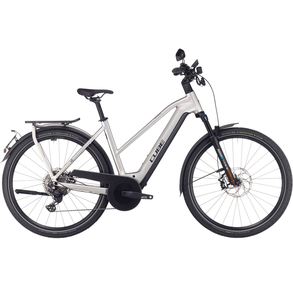 Kathmandu Hybrid 45 750 Trapeze Electric Hybrid Bike - Grey/Reflex (2025)