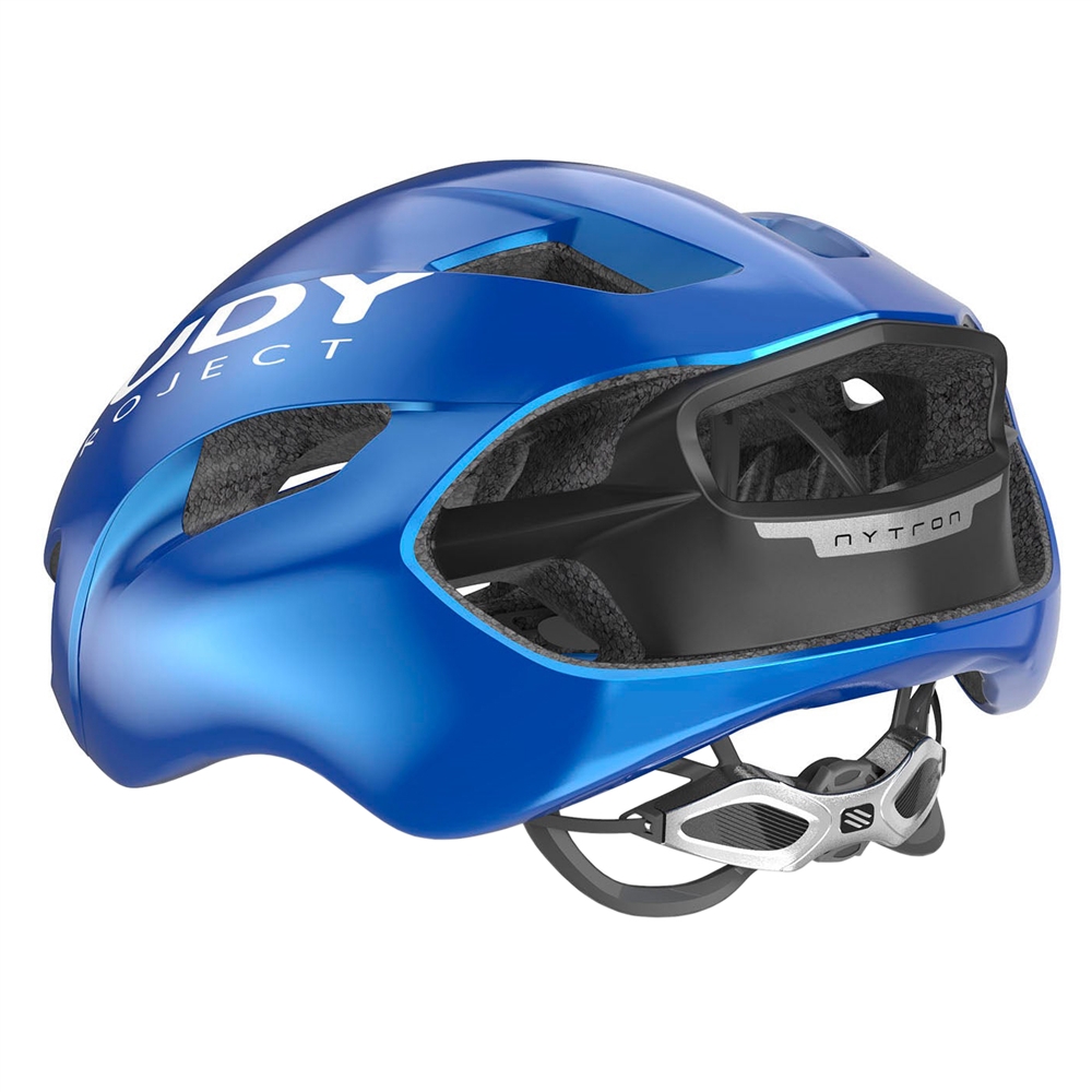 Nytron Road Helmet - Shiny Blue Metal/Matte Black