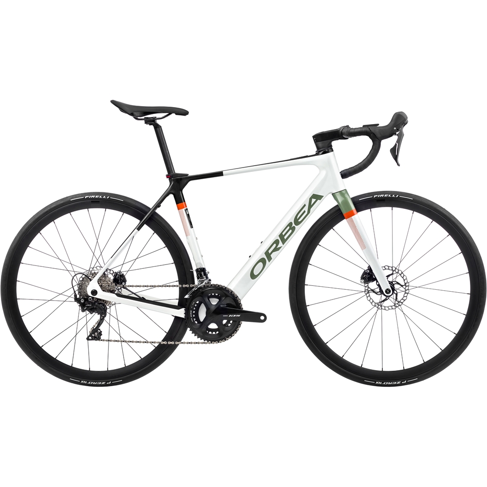 Gain M30 Electric Road Bike - White Chic/Metallic Green Artichoke (2023)