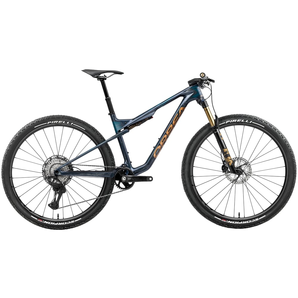 Oiz M-PRO Full Suspension Mountain Bike - Fuel Carbon View/Titan Gold (2027)