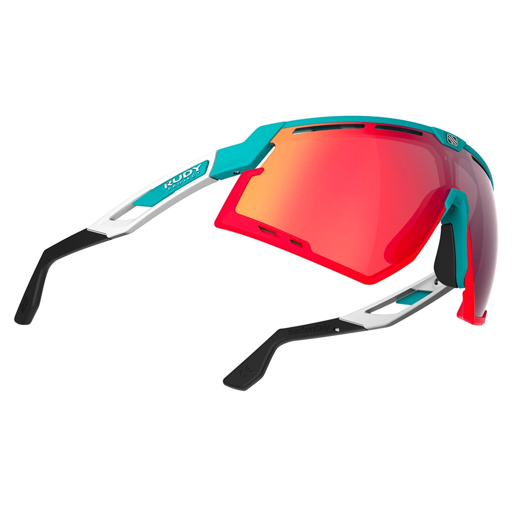 Defender RP Optics Sunglasses - Emerald-White Matte/Multilaser Red