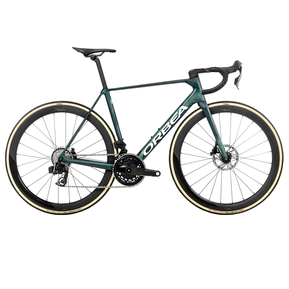 Orca M21eLTD PWR Road Bike - Escape Green/Carbon View Matt (2026)