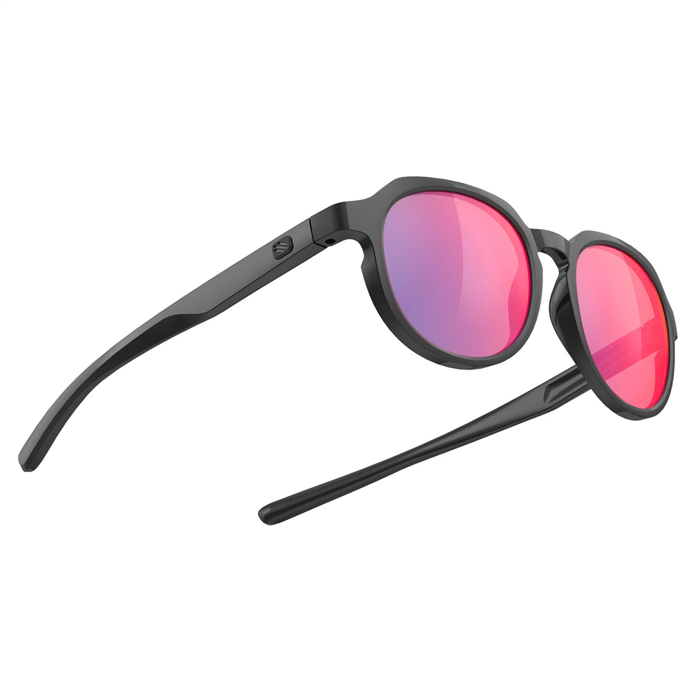 Glamshady Polar 3FX Sunglasses - Black Gloss/Multilaser Red
