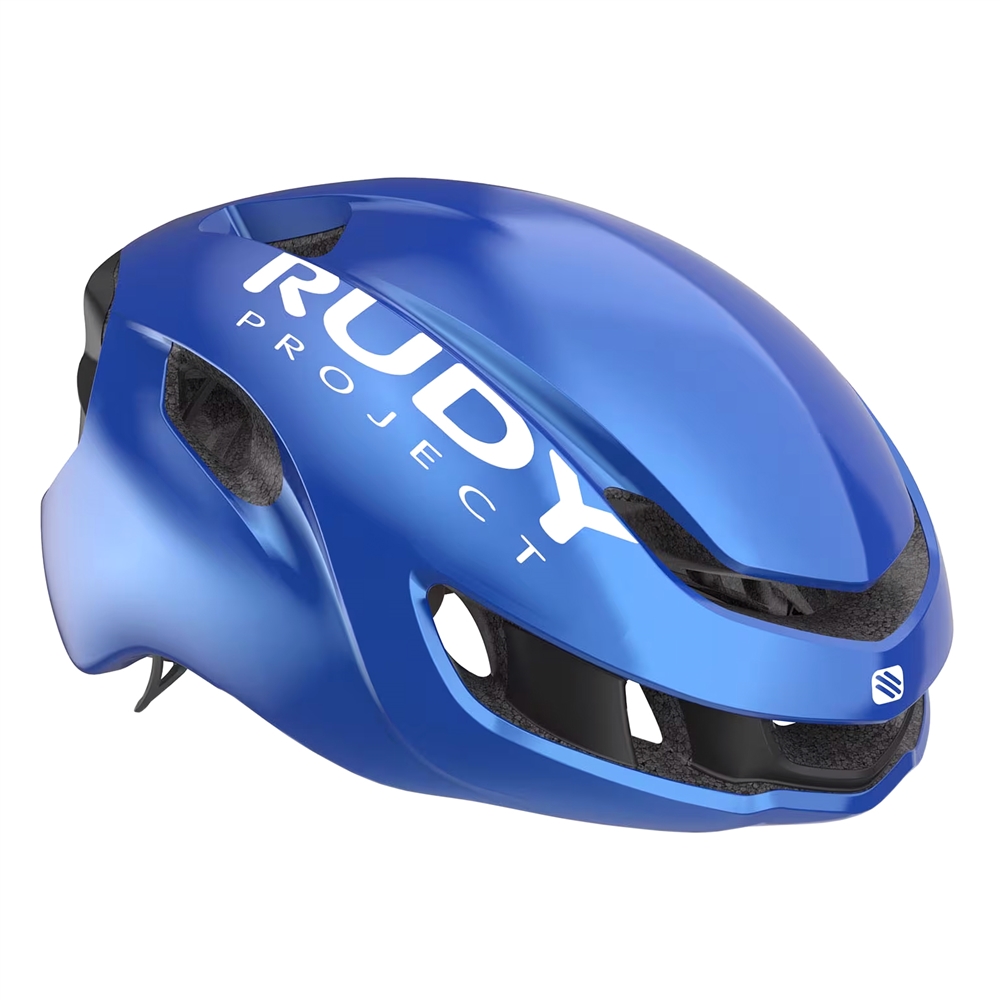 Nytron Road Helmet - Shiny Blue Metal/Matte Black