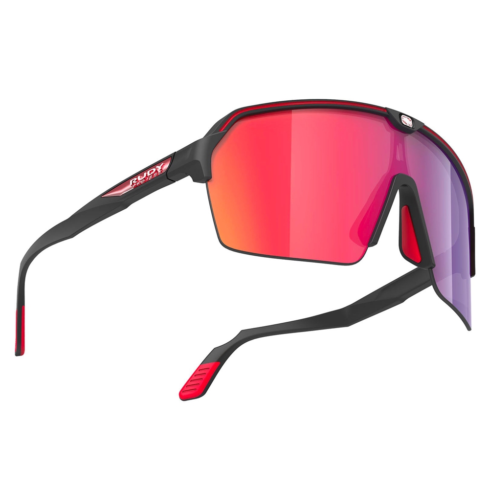 Spinshield Air RP Optics Sunglasses - Black Matte/Multilaser Red