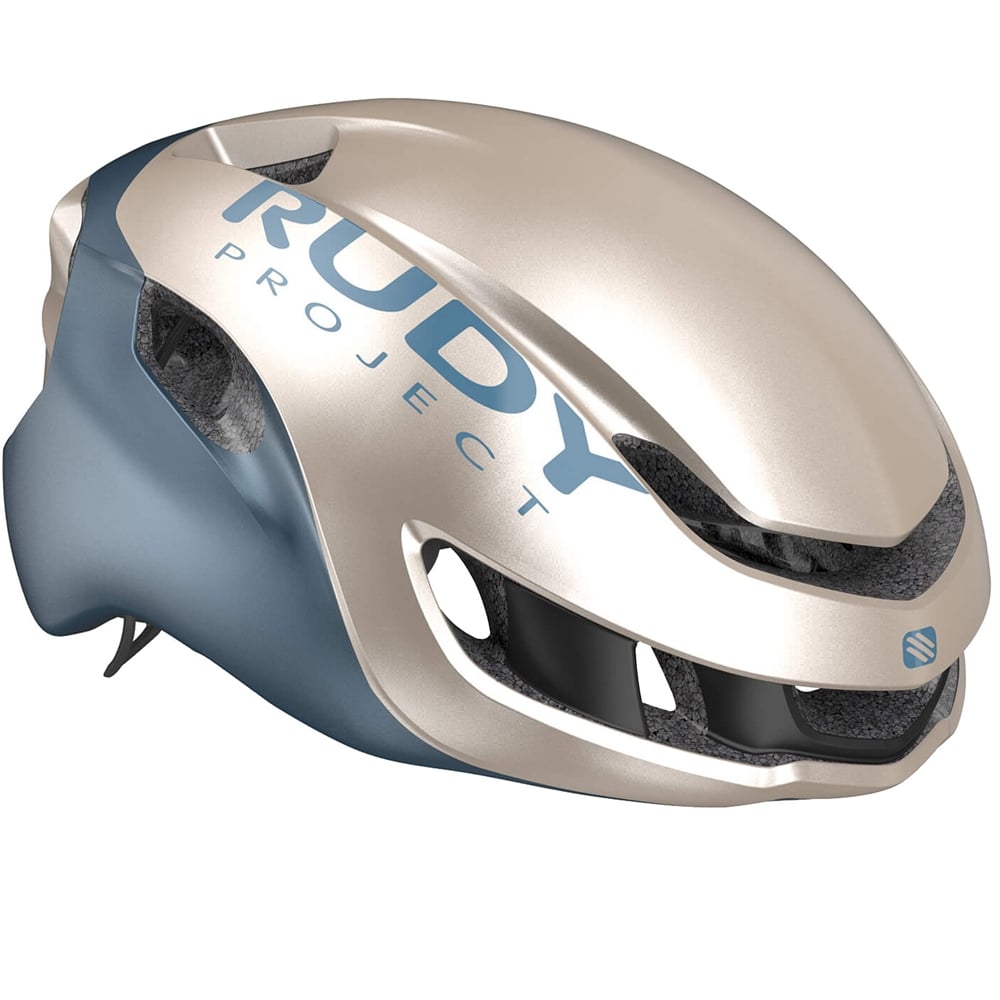 Nytron Road Helmet - Champagne/Blue Avio Metal Matte