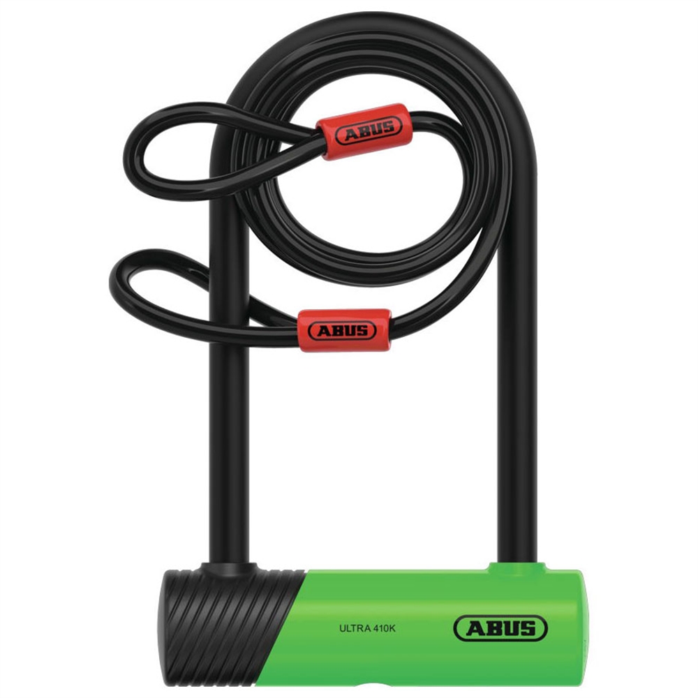 Ultra 410K 180mm D-Lock With Bracket And 120cm Cable (Silver Rated)