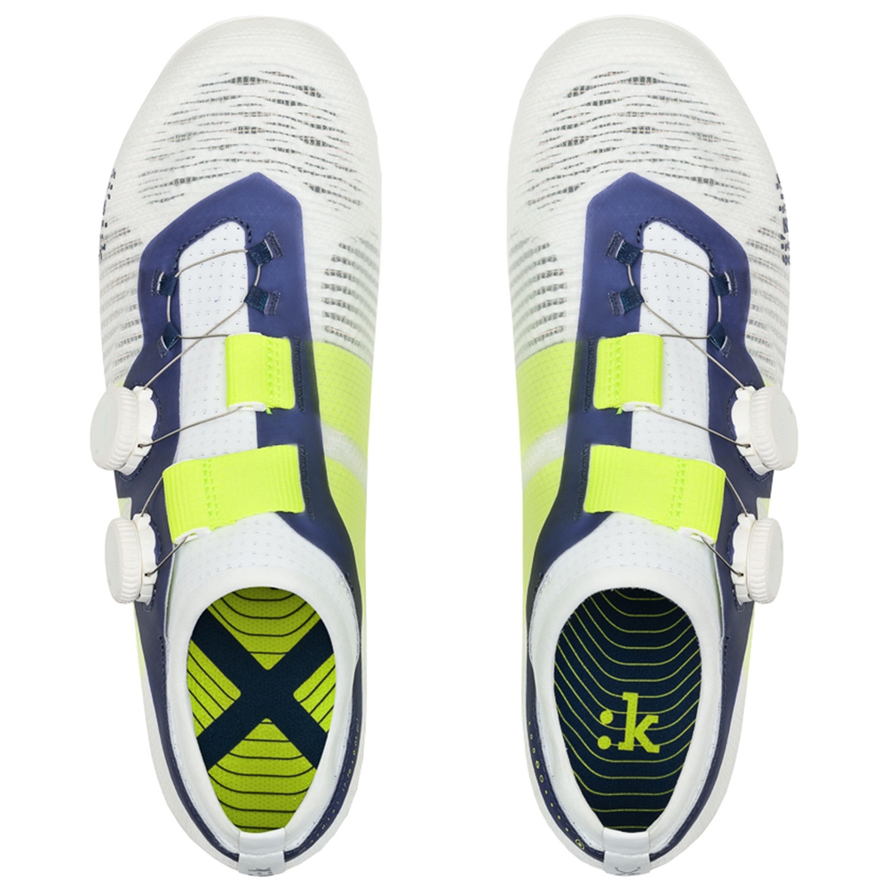 Vento Vega Carbon Road Bike Shoes - White/Blue