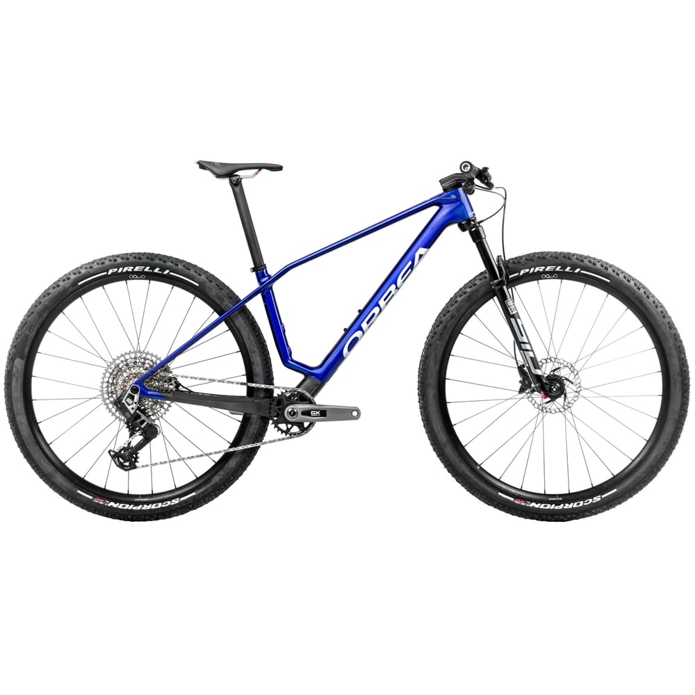 Alma M-Pro Hardtail Mountain Bike - Cobalt Blue/Carbon Raw (2025)