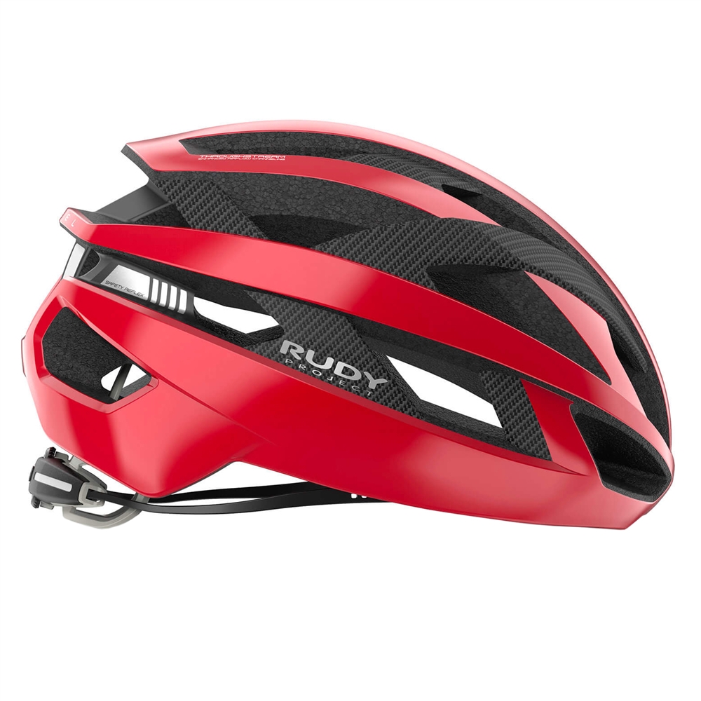 Rebel Road Helmet - Shiny Carbon Red Comet