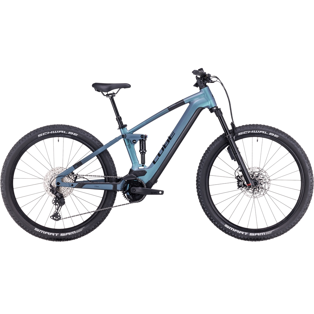 Stereo Hybrid 120 SLX 750 Electric Full Suspension Mountain Bike - Swamp Grey/Black (2024)