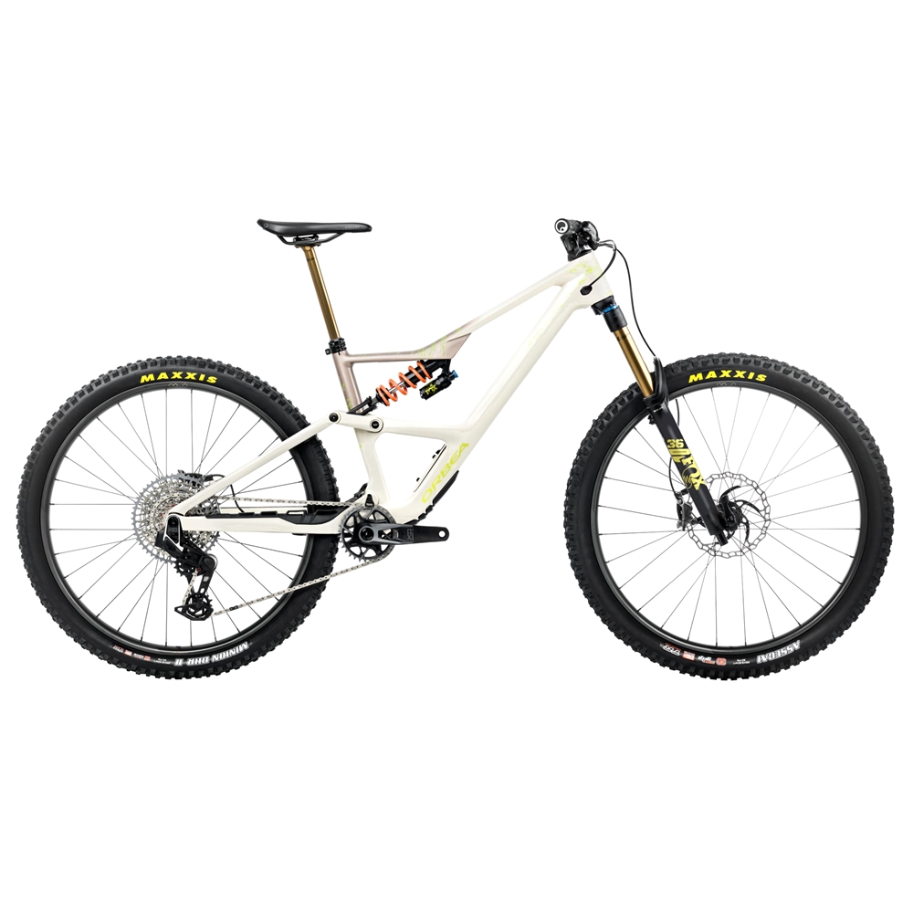 Occam LT M-Team Full Suspension Mountain Bike - Ivory White/Nickel (2026)