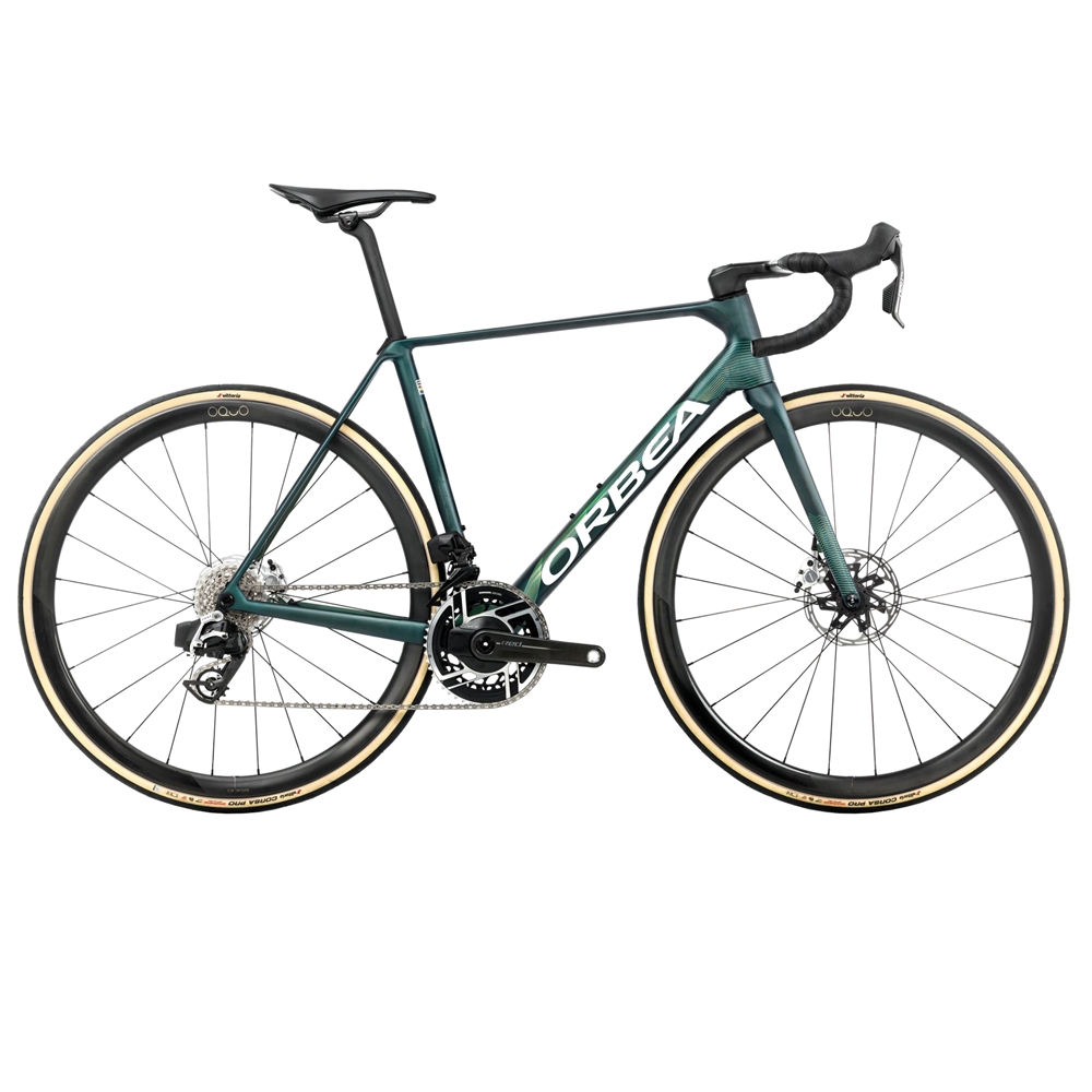 Orca M11eLTD PWR Road Bike - Escape Green/Carbon View Matt (2026)