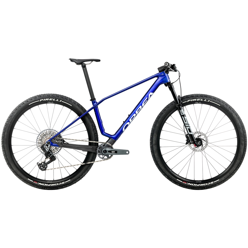 Alma M-Pro Hardtail Mountain Bike - Cobalt Blue/Carbon Raw (2026)