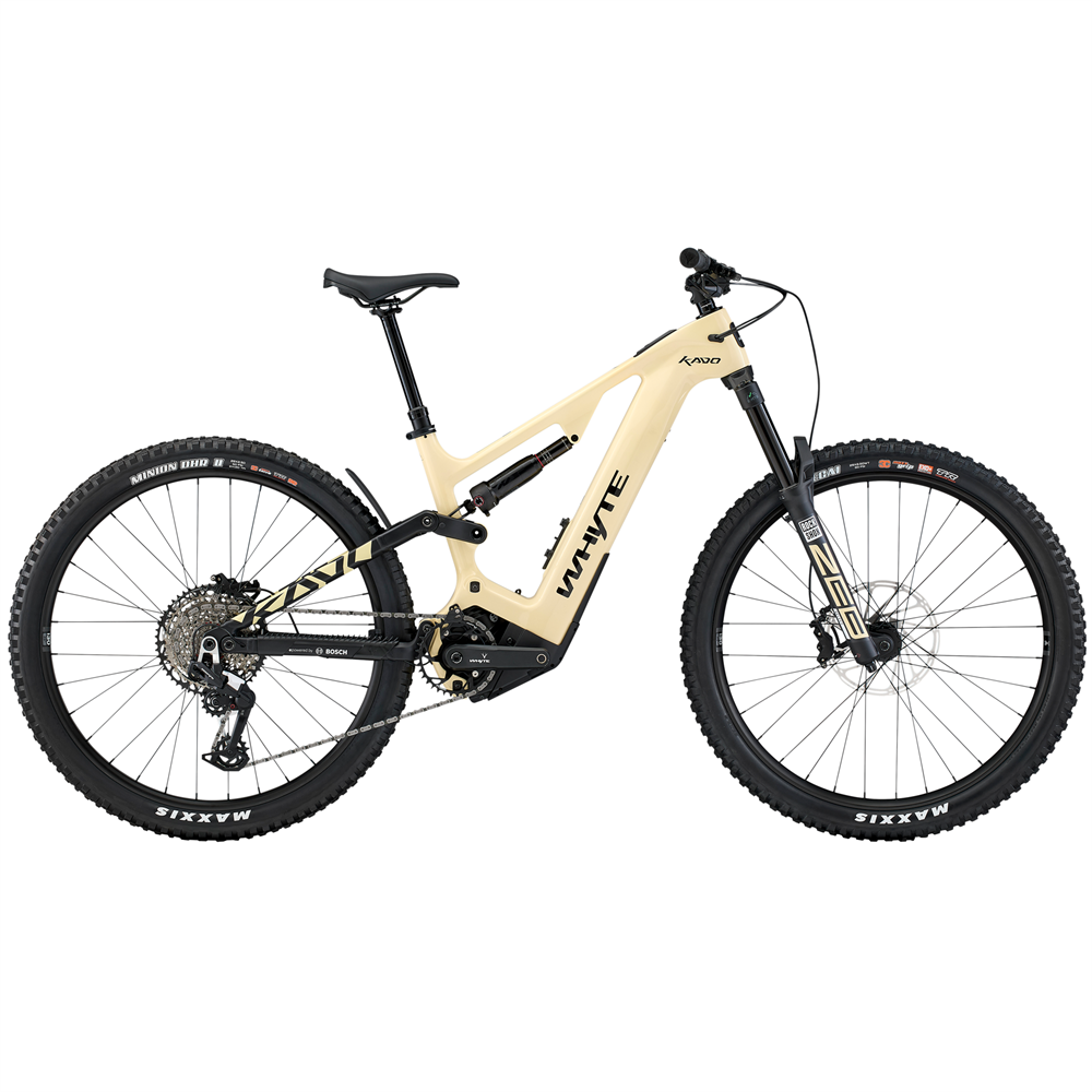 Kado RS Electric Full Suspension Mountain Bike - Gloss Dune Tan Yellow (2025)