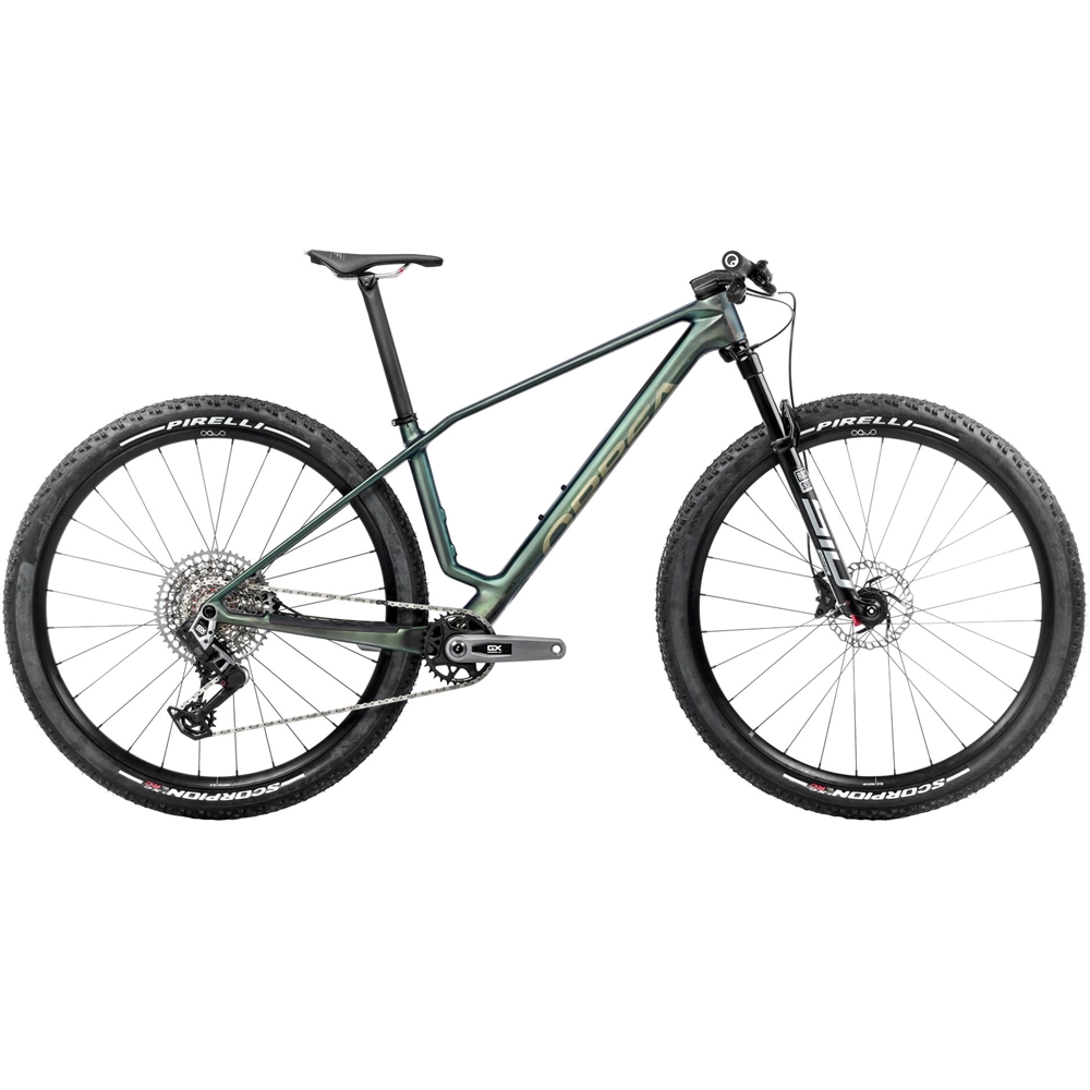 Alma M-Pro Hardtail Mountain Bike - Seaweed Carbon View (2025)