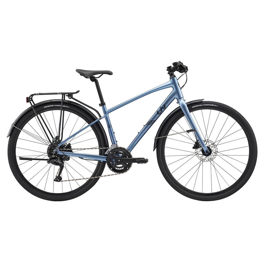 Alight 2 City Disc Ladies Hybrid Bike - Frost Silver (2025)
