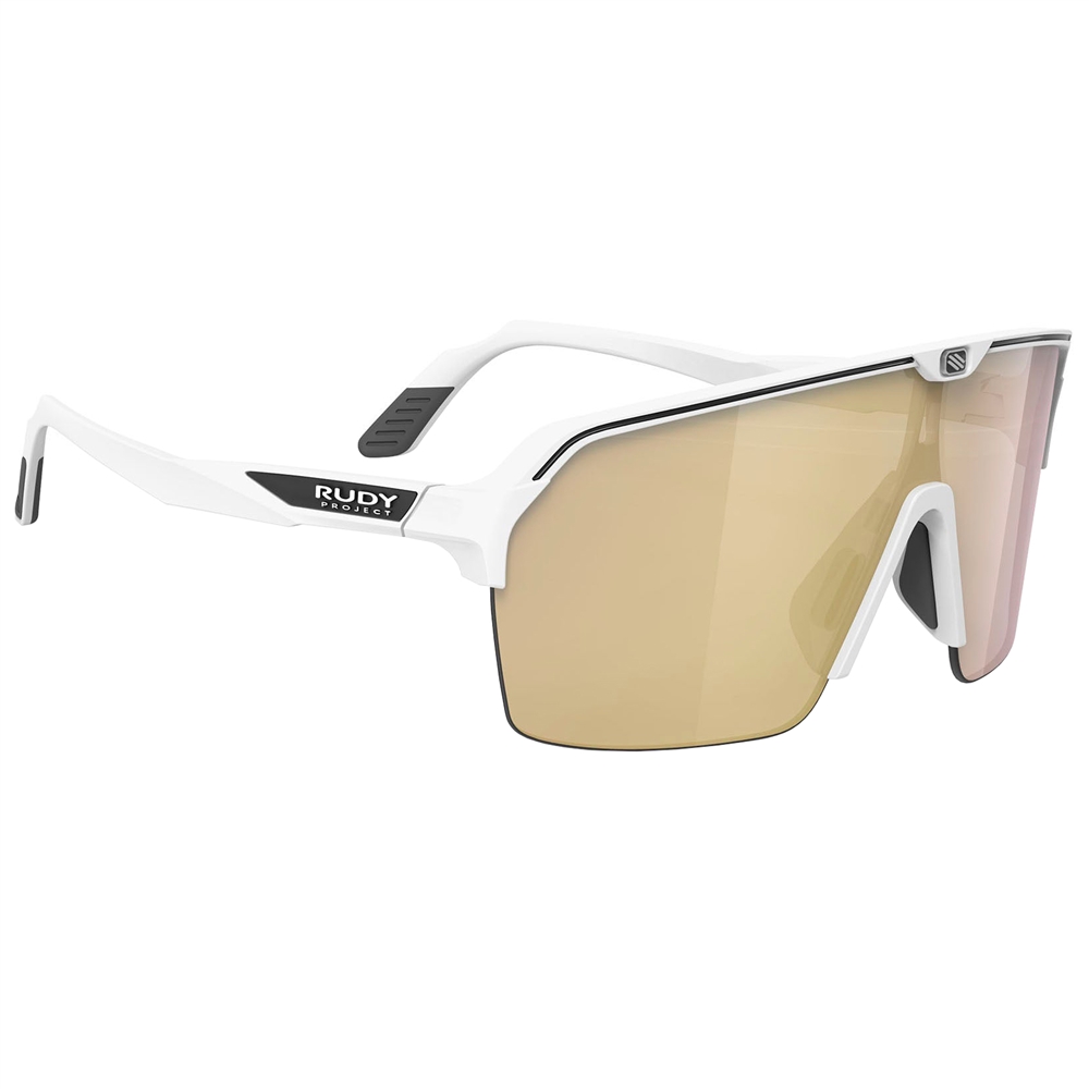 Spinshield Air RP Optics Sunglasses - White Matte/Multilaser Gold