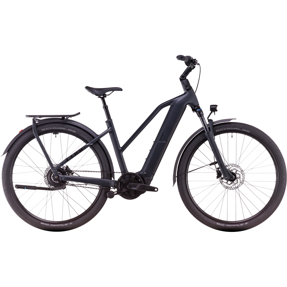 Kathmandu Hybrid Comfort Pro 800 Trapeze Electric Hybrid Bike - Night/Chrome (2025)