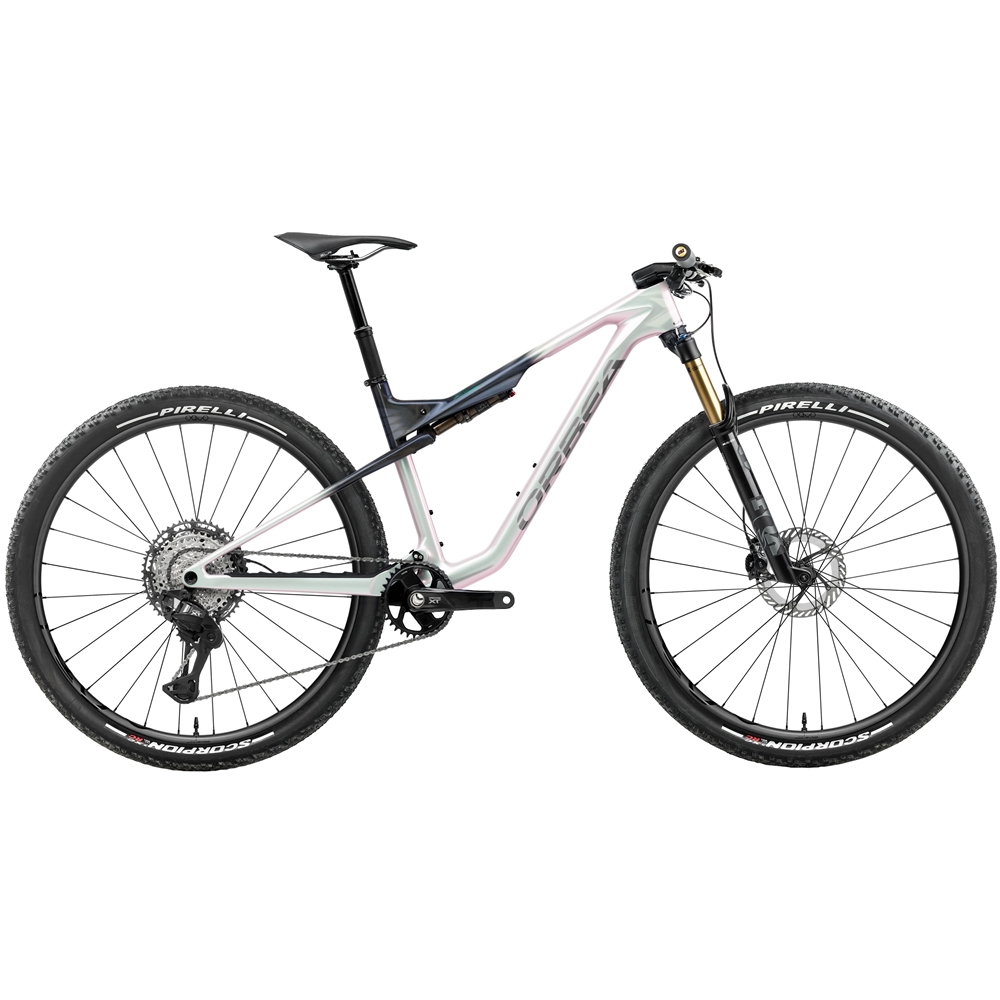 Oiz M-PRO Full Suspension Mountain Bike - Iris White/Seaweed Carbon View (2027)