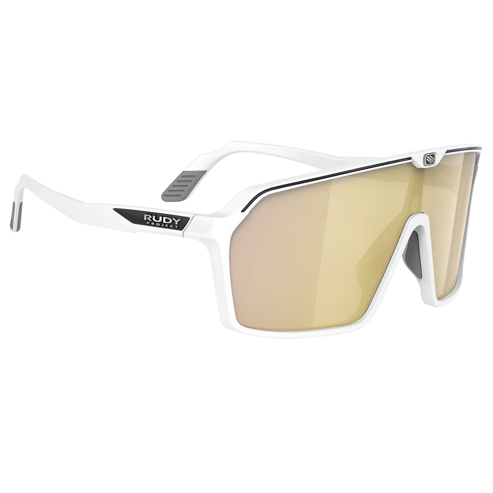 Spinshield RP Optics Sunglasses - White Matte/Multilaser Gold