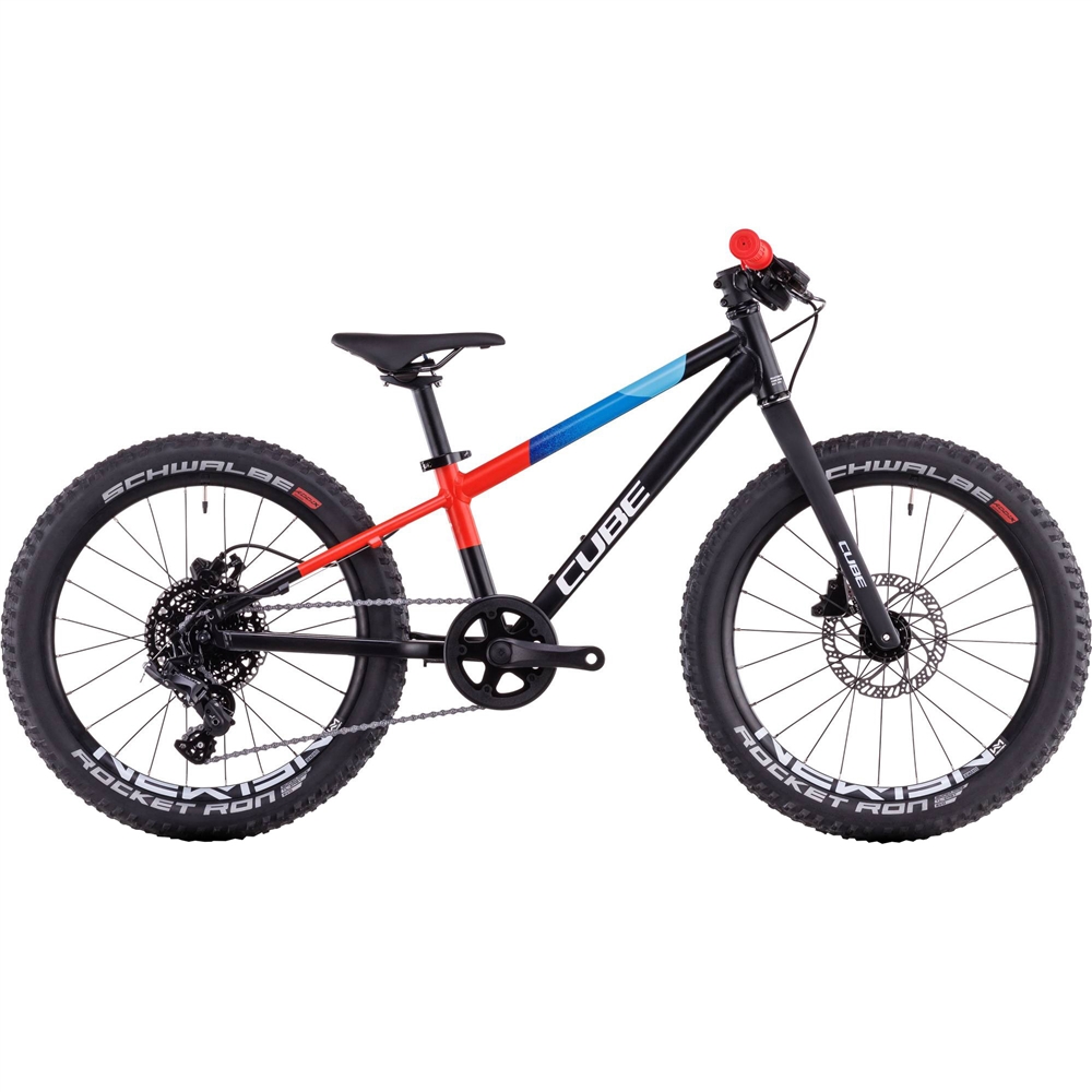 Reaction 200 Pro 20" Kids Bike - Black/Blue/Red (2026)