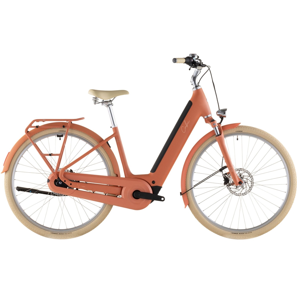 Aruba Hybrid 600 Easy Entry Electric Hybrid Bike - Papaya/Creme (2026)